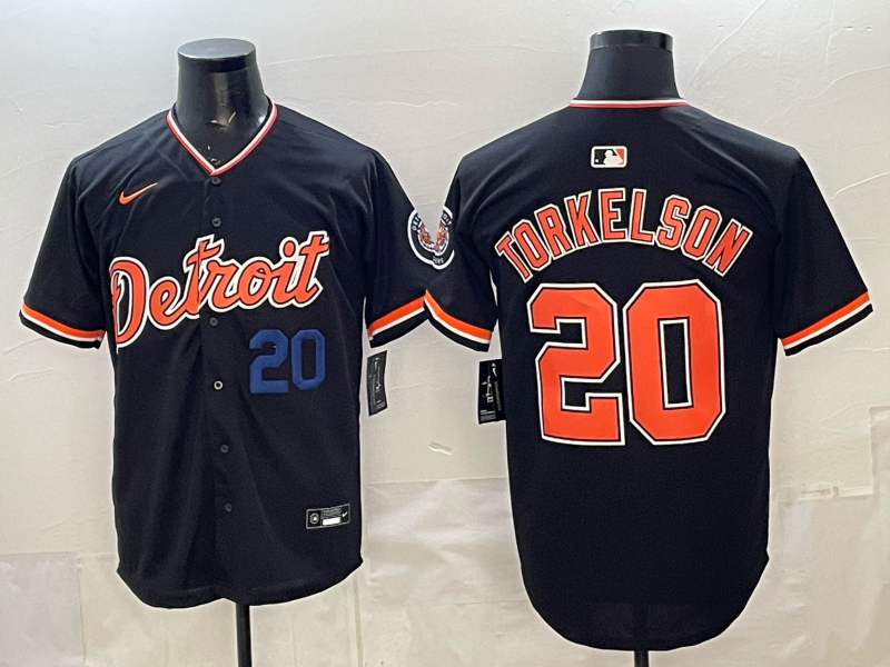 Men Detroit Tigers #20 Torkelson black Game Nike MLB Jersey032102->detroit tigers->MLB Jersey
